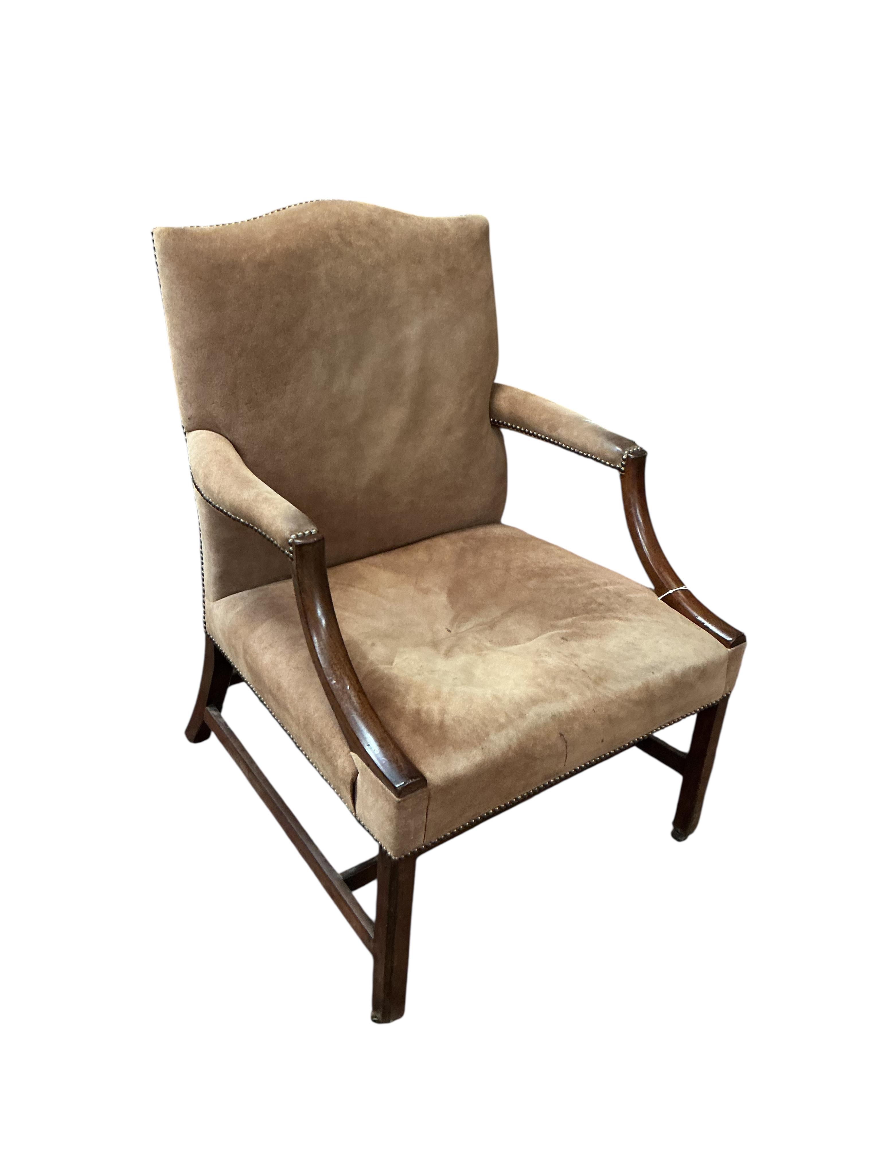 A Gainsborough style armchair, width 70cm, depth 70cm, height 100cm